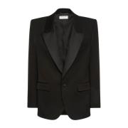 Saint Laurent Ull Tuxedo Blazer Black, Herr