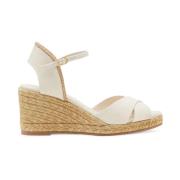 Stuart Weitzman Elegant Mirela II Espadrille Kilklack White, Dam