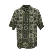Etro Tryckt Skjorta med Stiligt Design Green, Herr