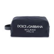 Dolce & Gabbana Gummerad Logo Beauty Case Blue, Herr