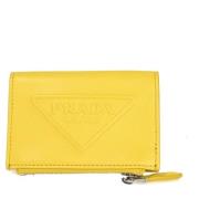 Prada Vintage Pre-owned Laeder plnbcker Yellow, Dam