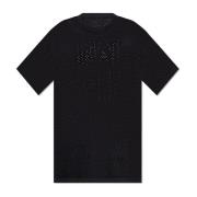 MM6 Maison Margiela T-shirt med öppet mönster och logotyp Black, Herr