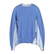 Semicouture Bomullsskjorta med Poplin Detaljer Blue, Dam