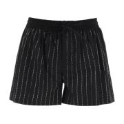 Giuseppe Di Morabito Poplin Shorts med Strass Black, Dam