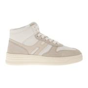 Hogan Retro High Top Trainer Beige, Dam