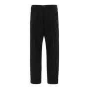 Marni Avslappnad Passform Chino Byxor Black, Herr