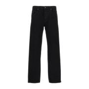 Saint Laurent Långa Baggy Denim Jeans Black, Herr