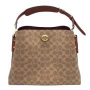 Coach Pre-owned Pre-owned Canvas handvskor Brown, Dam