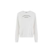 Elisabetta Franchi Sweatshirt med logotryck White, Dam