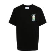 Casablanca Svarta Ekologiska Bomull T-shirts och Polos Black, Herr