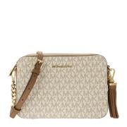 Michael Kors Ginny - Medium Logo Crossbody Väska Beige, Dam