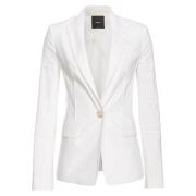 Pinko Stretch Linneblazer White, Dam