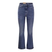 Ralph Lauren Flare jeans med hög midja och kort gren Blue, Dam