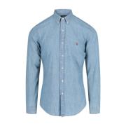 Ralph Lauren Denim Logo Skjorta Blue, Herr