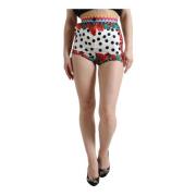 Dolce & Gabbana Blommig Polka Dot Siden Shorts Multicolor, Dam