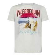 Vilebrequin Vita T-shirts och Polos med Logo Print White, Herr
