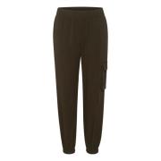 Kaffe Cargo-inspirerade Joggingbyxor Forest Night Brown, Dam