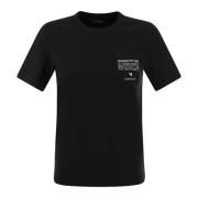 Max Mara Jersey T-shirt med ficka Black, Dam
