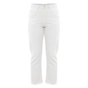 Kocca Rak jeans med fransade fållar White, Dam