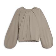 Axel Arigato Sade Gathered Pullover Gray, Dam