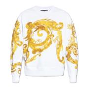 Versace Jeans Couture Tryckt sweatshirt White, Herr