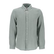 PS By Paul Smith Klassisk Passform Linneskjorta med Button-Down Krage ...