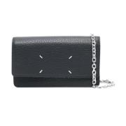 Maison Margiela Medium Chain Wallet Black, Dam