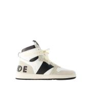 Rhude Vita/Svarta Läder Hi Sneakers White, Herr