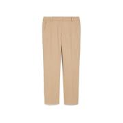 Max Mara Weekend Sandfärgade Stretchiga Bomulls Cigarettebyxor Beige, ...