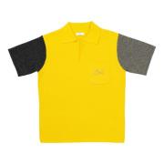 ERL Broderad Bicolor Polo Yellow, Herr