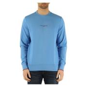 Tommy Hilfiger Bomullssweatshirt med logotyp Blue, Herr