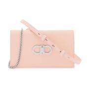 Salvatore Ferragamo Mini Crossbody Väska med Gancini Dekoration Pink, ...