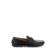 Salvatore Ferragamo Gancini Loafers i kornigt läder Black, Herr