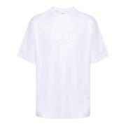 Axel Arigato Vit Bomull T-shirt med Framsidelogo White, Herr
