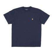 Carhartt Wip Man Chase T-Shirt - Blå/Guld Blue, Herr