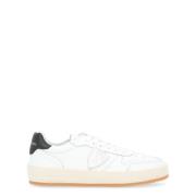 Philippe Model Herr Nice Lädersneaker Vit/Svart White, Herr