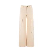 Parajumpers Wide Trousers Beige, Dam