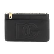 Dolce & Gabbana Logotypad Läderkorthållare Black, Dam