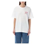 A.p.c. Amo T-shirt med hjärtlogo White, Dam