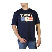 Tommy Hilfiger Herr T-shirt med synlig logotyp Blue, Herr