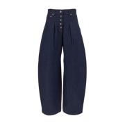 Jacquemus Ovalo Bomulls Jeans Blue, Dam