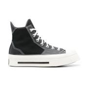 Converse Svarta Läderpanel Sneakers Black, Dam