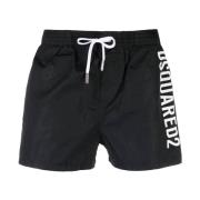 Dsquared2 Svarta Boxershorts med Justerbar Dragsko och Sidofickor Blac...