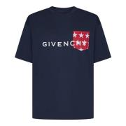 Givenchy Blåa T-shirts & Polos för män Blue, Herr