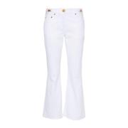 Versace Boot-cut Jeans för Kvinnor White, Dam