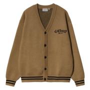 Carhartt Wip Bomulls Onyx Cardigan med knappstängning Brown, Herr