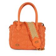La Carrie Liten läderhandväska med dragkedja Orange, Dam