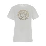 Versace Kortärmad bomullst-shirt White, Dam