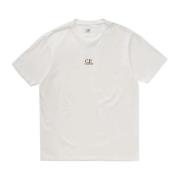 C.p. Company Jersey Bianca Tryckt T-shirt White, Herr