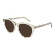 Saint Laurent Beige/Brown Solglasögon SL 401 Beige, Unisex